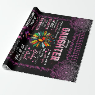 Personalisiert zu meiner Tochter Butterfly Blanket Geschenkpapier