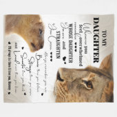 Personalisiert zu meiner Tochter gerade deine Kron Fleecedecke (Vorderseite (Horizontal))