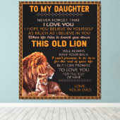 Personalisiert zu meiner Tochter Leinwanddruck (Insitu (Holzboden))