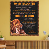 Personalisiert zu meiner Tochter Leinwanddruck (Insitu (Wohnzimmer))