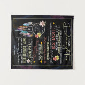 Personalisiert zu meiner Tochter, Liebe aus der Ma Wandteppich (Vorderseite (Horizontal))