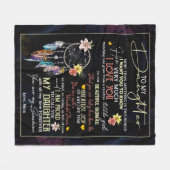 Personalisiert zu meiner Tochter, Liebe von der Ma Fleecedecke (Vorderseite (Horizontal))