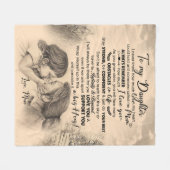 Personalisiert zu meiner Tochter, Liebe von der Ma Fleecedecke (Vorderseite (Horizontal))