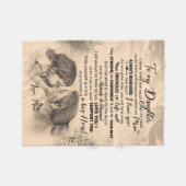 Personalisiert zu meiner Tochter, Liebe von der Ma Fleecedecke (Vorderseite (Horizontal))