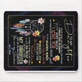 Personalisiert zu meiner Tochter, Liebe von der Ma Mousepad (Vorne)