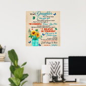 Personalisiert zu meiner Tochter Liebe von Mama Bu Poster (Heimbüro)