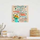 Personalisiert zu meiner Tochter Liebe von Mama Bu Poster (Küche)