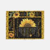 Personalisiert zu meiner Tochter Liebe von Mama So Fleecedecke (Vorderseite (Horizontal))