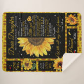 Personalisiert zu meiner Tochter Liebe von Mama So Sherpadecke (Vorderseite (Horizontal))