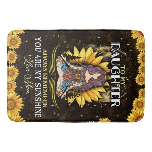 Personalisiert zu meiner Tochter Liebe von Mama Su Badematte (Vorderseite)