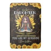 Personalisiert zu meiner Tochter Liebe von Mama Su Badematte (Vorderseite Vertikal)