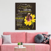 Personalisiert zu meiner Tochter Liebe von Mama Su Leinwanddruck (Insitu (Wohnzimmer))