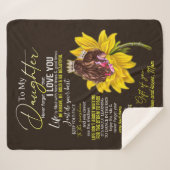 Personalisiert zu meiner Tochter Liebe von Mama Su Sherpadecke (Vorderseite (Horizontal))