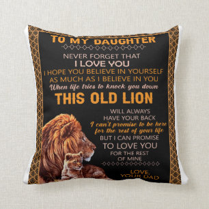 Personalisiert zu meiner Tochter Lion Blanket Kissen