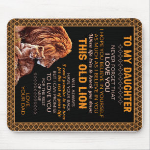 Personalisiert zu meiner Tochter Lion Blanket Mousepad