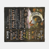 Personalisiert zu meiner Tochter Schmetterling vom Fleecedecke (Vorderseite (Horizontal))