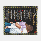 Personalisiert zu meiner Tochter von Vater Blanket Fleecedecke (Vorderseite (Horizontal))