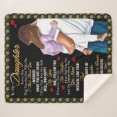 Personalisiert zu meiner Tochter von Vater Blanket Sherpadecke (Vorderseite (Horizontal))