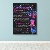 Personalisiert zu meiner wunderbaren Freundin aus  Leinwanddruck (Insitu (Holzboden))