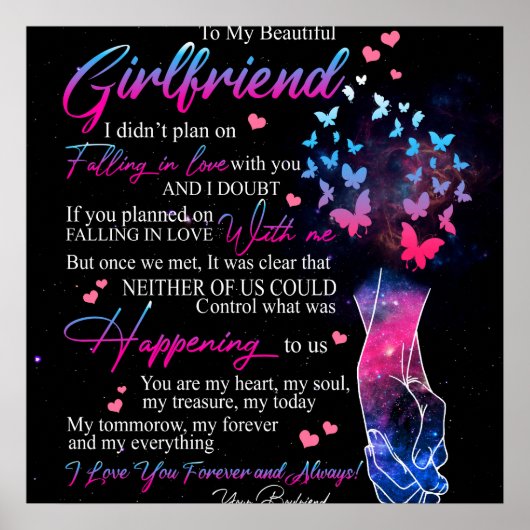 Personalisiert zu meiner wunderbaren Freundin aus Poster (Vorne)