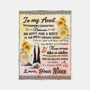 Personalisiert zu meiner wunderschönen Tante Sonne Fleecedecke