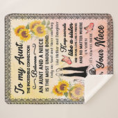 Personalisiert zu meiner wunderschönen Tante Sonne Sherpadecke (Vorderseite (Horizontal))