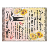 Personalisiert zu meiner wunderschönen Tante Sonne Tischdecke (Vorderseite (Horizontal))