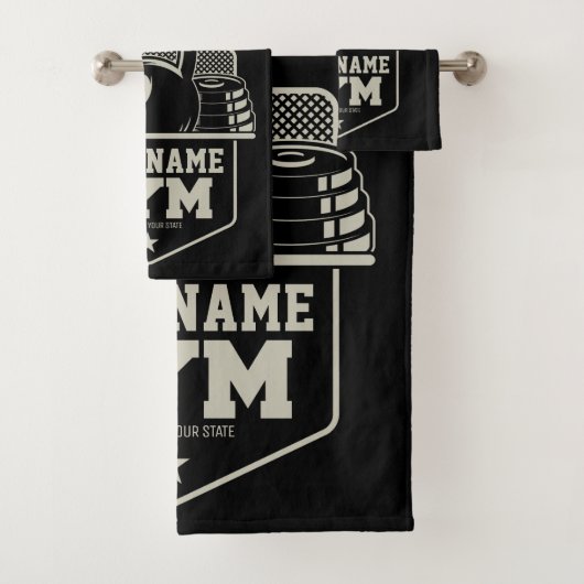 Personalisiert Zuhause GYM Kettlebell Fitness Trai Badhandtuch Set (Insitu)