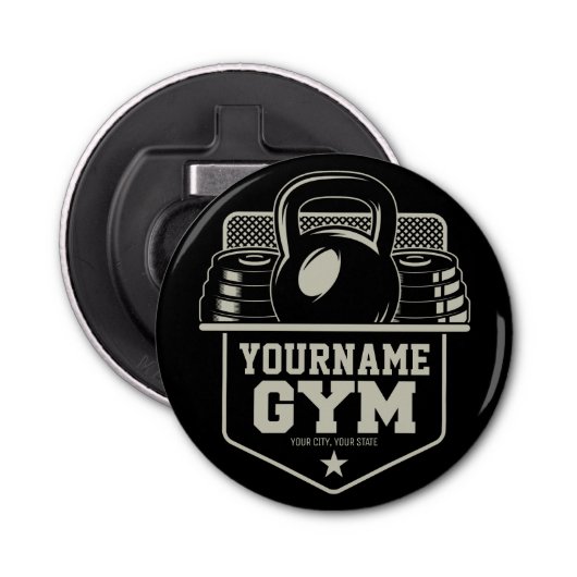 Personalisiert Zuhause GYM Kettlebell Fitness Trai Flaschenöffner (Vorderseite)