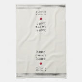 Personalisiert Zuhause Sweet Zuhause Coordinates Geschirrtuch (Vertikal)
