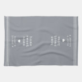 Personalisiert Zuhause Sweet Zuhause Coordinates Geschirrtuch (Horizontal)