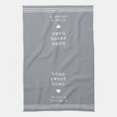 Personalisiert Zuhause Sweet Zuhause Coordinates Geschirrtuch (Vertikal)