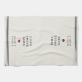 Personalisiert Zuhause Sweet Zuhause Coordinates Geschirrtuch (Horizontal)