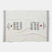 Personalisiert Zuhause Sweet Zuhause Familienname Geschirrtuch (Horizontal)