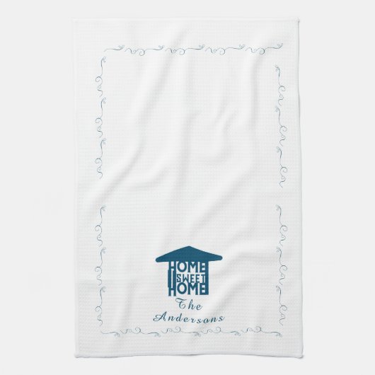 Personalisiert Zuhause Sweet Zuhause Geschirrtuch (Vertikal)