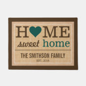 Personalisiert Zuhause Sweet Zuhause-Produktfamili Fußmatte (Vorderseite)