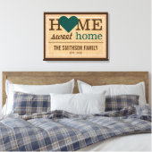Personalisiert Zuhause Sweet Zuhause-Produktfamili Leinwanddruck (Insitu (Schlafzimmer))
