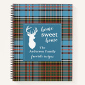 Personalisiert Zuhause Sweet Zuhause Tartan Anders Notizblock (Vorderseite)
