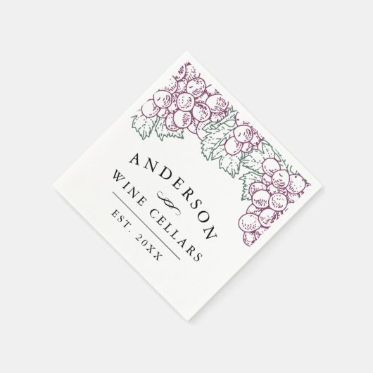 Personalisiert Zuhause Wine Cellar Serviette (Ecke)