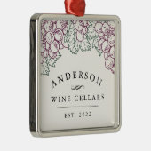 Personalisiert Zuhause Wine Cellar Silbernes Ornament (Rechts)