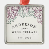 Personalisiert Zuhause Wine Cellar Silbernes Ornament (Vorne)