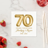 personalisiert zum 70. Jahrestag Serviette (Beispiel)