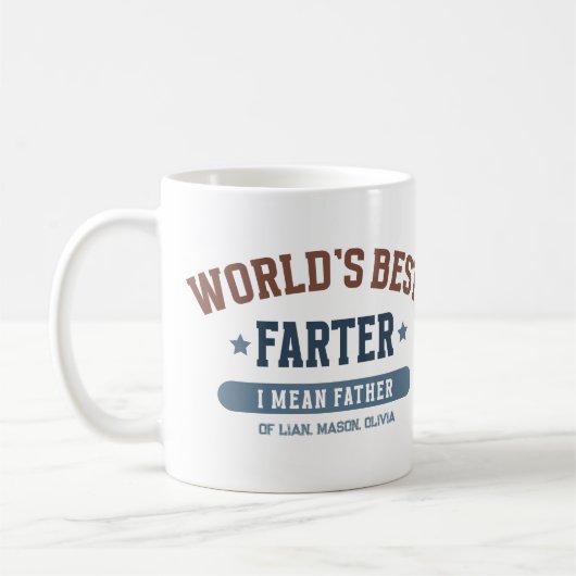 Personalisiert zum besten Vater der Welt Kaffeetasse (Links)