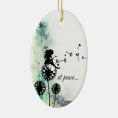 Personalisiert zum Frieden Fairy n Dandelion Weihn Keramik Ornament (Rechts)