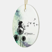 Personalisiert zum Frieden Fairy n Dandelion Weihn Keramik Ornament (Links)