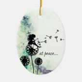 Personalisiert zum Frieden Fairy n Dandelion Weihn Keramik Ornament (Vorne)