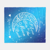 Personalisiert zum Mond und zurück zum Fleeceblank Fleecedecke (Vorderseite (Horizontal))