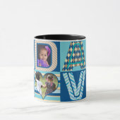 Personalisiert zum VATER mit LIEBE-FotoCollage Tasse (Zentrum)