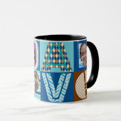 Personalisiert zum VATER mit LIEBE-FotoCollage Tasse (VorderseiteRechts)