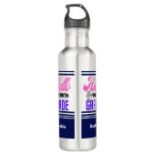 Personalisiert zurück in die vierte Klasse Edelstahlflasche (Rückseite)